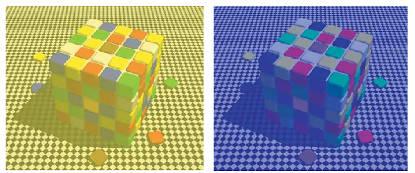 Demonstration of colour constancy